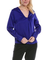 BOSS - Bidinta Silk-Blend Blouse - Lyst