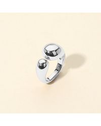 Fashnzfab - Bold Dome Open Adjustable Stainless Steel Ring - Lyst