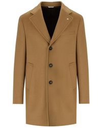 Manuel Ritz - Camel Single-Breasted Coat - Lyst