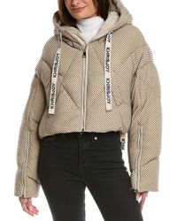 Khrisjoy - Khris Rhinestone Crop Puffer Down Jacket - Lyst