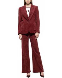 Luisa Cerano - Corduroy One Button Blazer Jacket - Lyst
