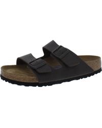 Birkenstock - Arizona Bs Leather Footbed Slide Sandals - Lyst