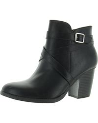 Style & Co. - Zetaa Faux Leather Block Heel Ankle Boots - Lyst