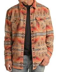 Rock & Roll Denim - Aztec Jacquard Shirt Jacket - Lyst