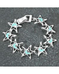 Fashnzfab - Sea Glass Starfish Link Magnetic Bracelet - Lyst