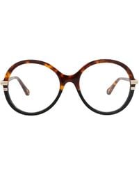 Chloé - Round-Frame Bio Acetate Optical Frames - Lyst
