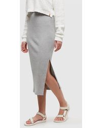 Tentree - Walden Slim Fit High-Rise Midi Knit Rib Skirt - Lyst