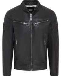 Infinity Leather - Modern Classic Leather Quilted Biker Jacket - Lyst