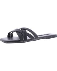 French Connection - Shore Vegan Leather Slip On Slide Sandals - Lyst