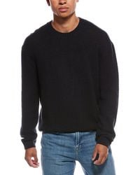 FRAME - Textured Wool & Cashmere-Blend Crewneck Sweater - Lyst