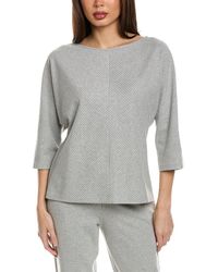 St. John - Soft Pinstripe Sweater - Lyst