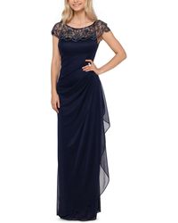 Xscape - Ruched Embellished Evening Dress - Lyst