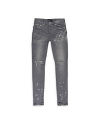 Purple Brand - Worn Knee Slit Skinny Jeans - Lyst