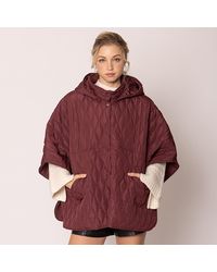 TRUEDAMES - Wave Pattern Padded Cape - Lyst