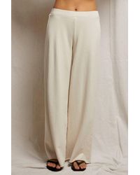 PERFECTWHITETEE - Amber Cotton Wide Leg Trouser Pants - Lyst