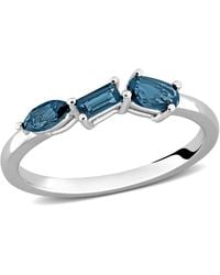 Mimi & Max - Multi-Gem Three Stone Ring Sterling - Lyst