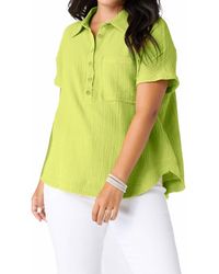 Coco + Carmen - Gina Button Down Gauze Top - Lyst