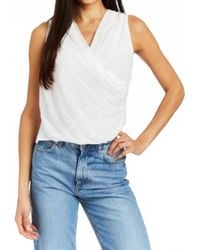 Drew - Maisie Pleated Chiffon Sleeveless Top - Lyst
