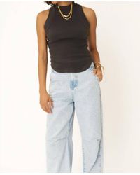 Project Social T - Garner Mixed Sweater Rib Mock Neck Tank - Lyst