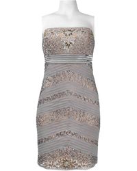 Sue Wong - Strapless Embroidered & Beaded Dress - Lyst