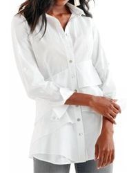 Finley - Long Sleeve Button Up Ruffle Top - Lyst