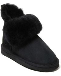 Dearfoams - Fireside By Perth Genuine Shearling Foldover Boot - Lyst