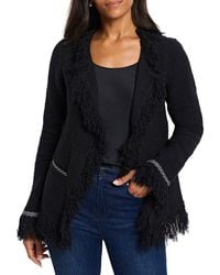 NIC+ZOE - Statement Fringe Mix Knit Jacket - Lyst