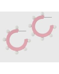 SUNSHINE TIENDA - Bead Hoop Earrings - Lyst