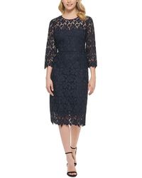 Eliza J - Lace Midi Cocktail And Party Dress - Lyst