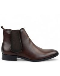 Infinity Leather - Chelsea Slip-On Office Ankle Boots - Lyst