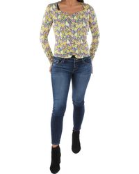 INC - Gathered Floral Print Blouse - Lyst