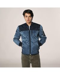 Members Only Color Block Bomber Jacket in Blue for Men | Lyst