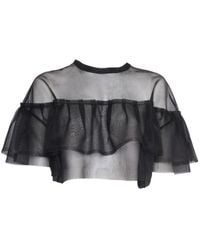 Philosophy Di Lorenzo Serafini - Sheer Top With Ruffle Detail - Lyst