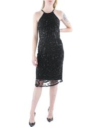 Lauren by Ralph Lauren - Embellished Halter Cocktail And Party Dress - Lyst