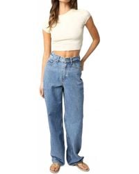 Olivaceous - Miami Fitted Ribbed Short Sleeve Crop Top - Lyst