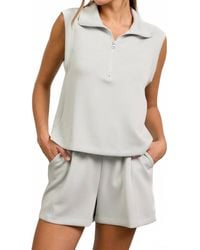 Skies Are Blue - Savannah Scuba Sleeveless Top - Lyst