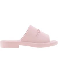 Ferragamo - Ferragamo Giuneva Logo Debossed Rubber Sandals, Size 7 - Lyst