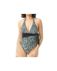 Carmen Marc Valvo - Scarf Tie V-Neck Halter One Piece Swimsuit - Lyst