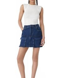 Misha - Aled Denim Pocket Mini Skirt - Lyst