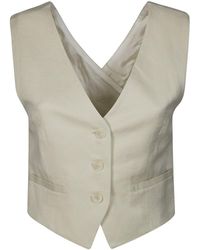 Dondup - Deep V-Neck Gilet With Cross-Back Design - Lyst