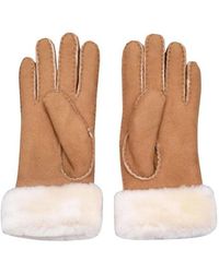 UGG - Turn Cuff 17369-Che Gloves Chestnut Leather Sheepskin Cozy Frog384 - Lyst