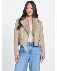 Guess - Capri Faux-Leather Moto Jacket - Lyst
