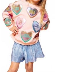 Queen Of Sparkles - Kid's Positive Candy Hearts Sweatshirt - Lyst