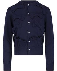 Comme des Garçons - Bow Detail Button-Down Cropped Sweater - Lyst