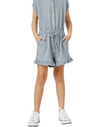 Hayden LA - Girl's Buttoned Stripe Knit Romper - Lyst