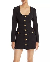 A.L.C. - Ivy Button Front Long Sleeve Mini Dress - Lyst