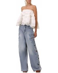 Zimmermann - Alchemy Applique Relaxed Flare Jeans - Lyst