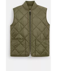 COACH - Quilted Vest - Lyst