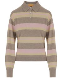 Guest In Residence - Striped Cashmere Polo Shirt - Lyst