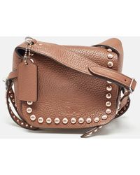 COACH - Leather Rivets Dakotah Crossbody Bag - Lyst